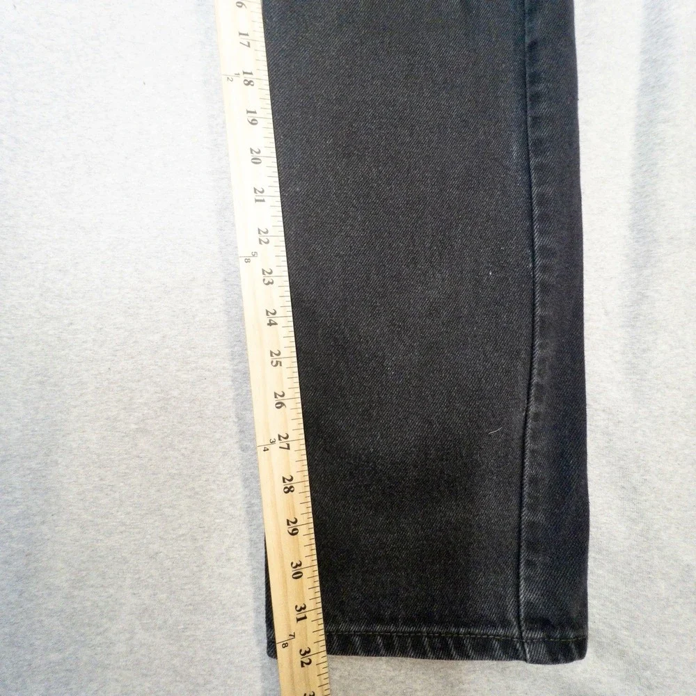 Levis 505 Jeans Mens 32x32 Black Regular Fit Straight Leg Zip Fly Cotton Denim‎